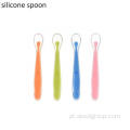 Treinamento de comida para bebê Silicone Feeding Spoon